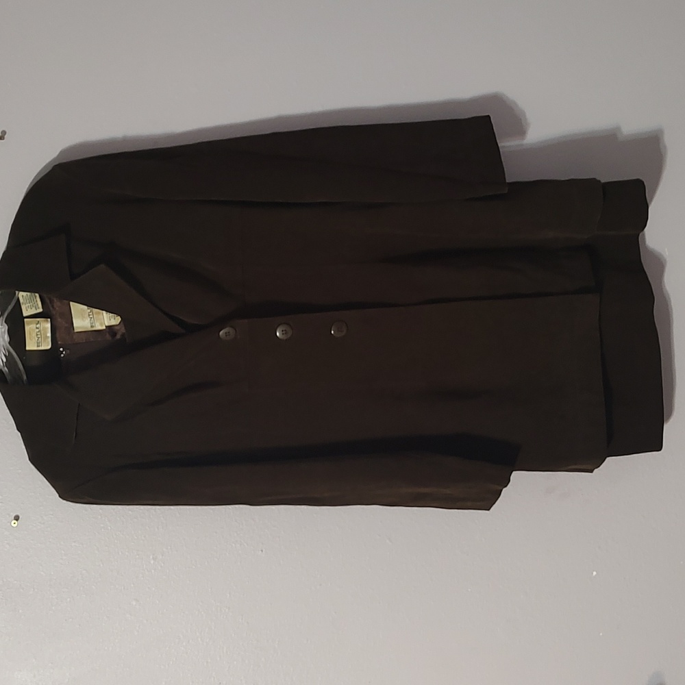 TR Bentley Vintage 90s moleskin/faux suede dress and blazer suit